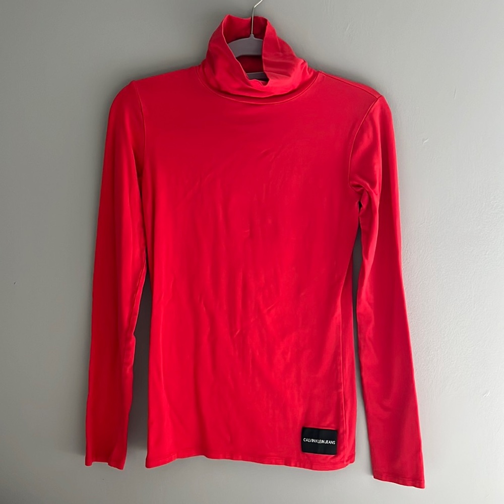 Calvin Klein Red Turtleneck
